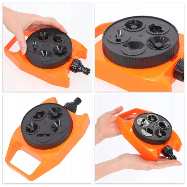 Trädgårdsspridare - Statisk sprinkler - 5 sprutmönster - För gräsmatta och rabatter
