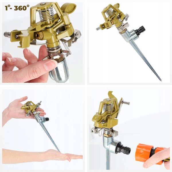 Havesprinkler - Impulsregner - Metalspyd - Havevanding