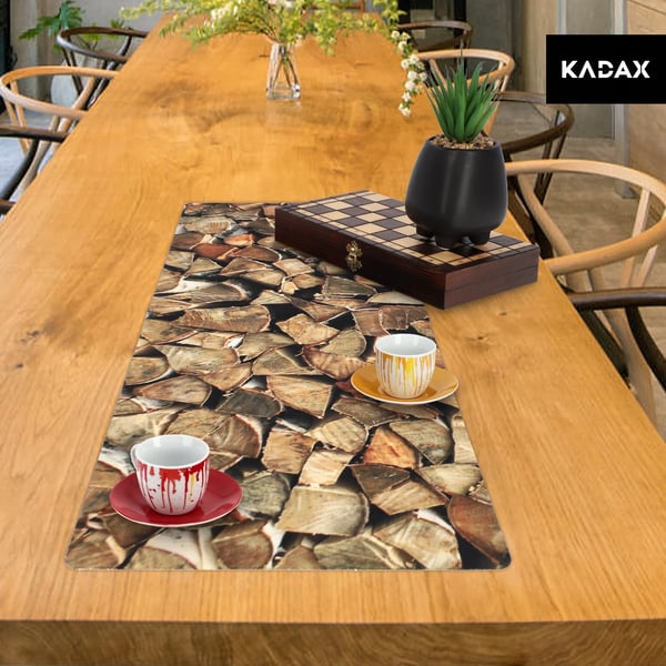 Bordslöpare - PVC - 95×33 cm - Rektangulär - Lätt att rengöra - Slitstark