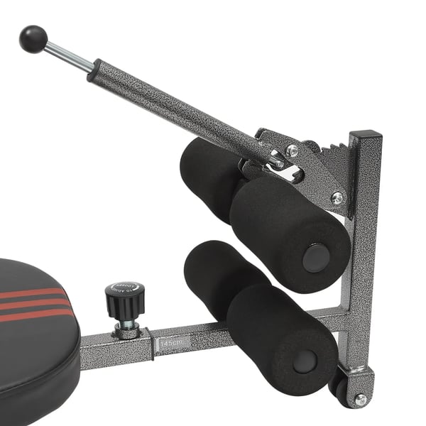 Rygstrækker - Inversionsbænk til Hjemmetræning - Max 150 kg - Justerbar - Ergonomisk - Muskelafslapning - Let at Flytte & Pladsbesparende - Sort/Rød