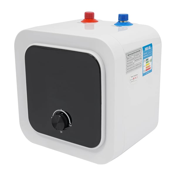 Elektrisk Mini Varmvattenberedare - Type1 8 L 1500 W - Omedelbar Uppvärmning - LCD-display - Underbänk Kök/Badrum - EU/US-kontakt - Vit