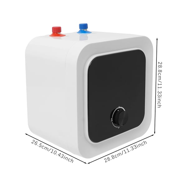 Elektrisk Mini Vandvarmer - Type1 8 L 1500 W - Instant Opvarmning - LCD-display - Underskabsmontering Køkken/Badeværelse - EU/US-stik - Hvid