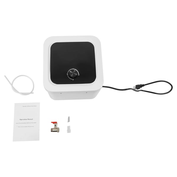 Elektrisk Mini Vandvarmer - Type1 8 L 1500 W - Instant Opvarmning - LCD-display - Underskabsmontering Køkken/Badeværelse - EU/US-stik - Hvid