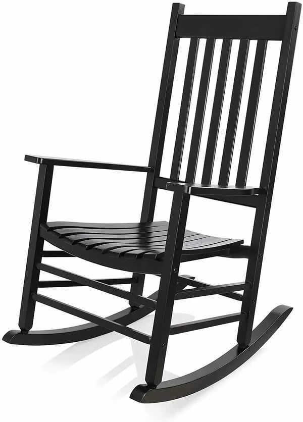 Puinen keinutuoli - Puutarha-/Kuistimalli - Mänty - Moderni Minimalistinen - Puutarhaan & Parvekkeelle - Koottava - Ei Taitettava - Musta Puinen keinutuoli - Puutarha-/Kuistimalli - Mänty - Moderni Minimalistinen - Puutarhaan & Parvekkeelle - Koottava - Ei Taitettava - Musta