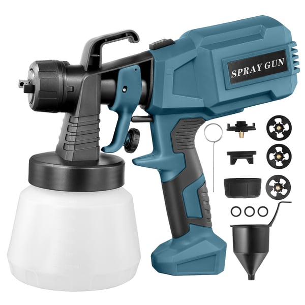 Maaliruisku - Sähköinen ruiskumaalain - Teho 850 W - Kolme suihkukuviota - Säiliö 900 ml - Seinämaalille ja lakalle - CE-hyväksytty - Sininen