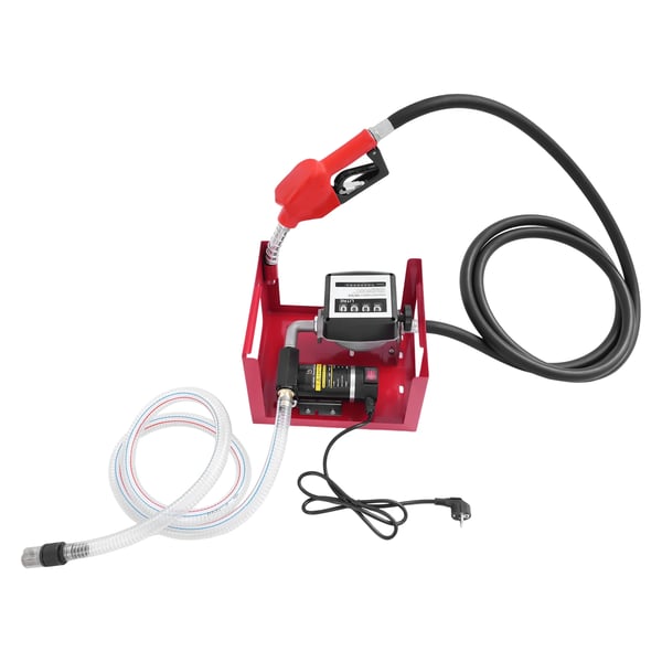 Dieseloverføringspumpe, elektrisk selvansugende, 230V EU-stik, 200W, 50 l/min, 3600 omdr./min, automatisk tankpistol med måler