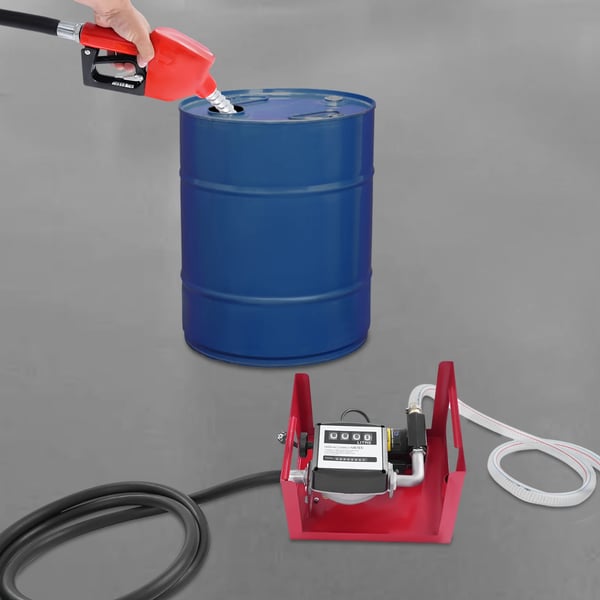 Dieseloverføringspumpe, elektrisk selvansugende, 230V EU-stik, 200W, 50 l/min, 3600 omdr./min, automatisk tankpistol med måler