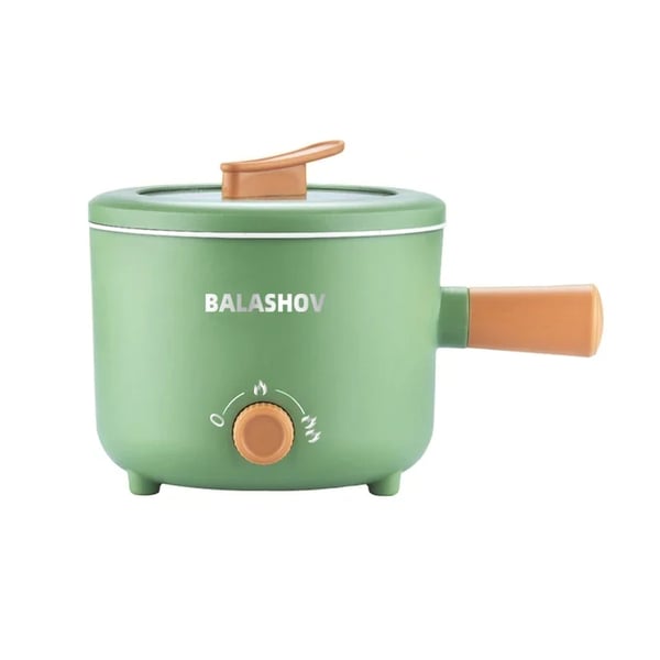 Monitoimikeitin - Sähkökattila/Hot Pot - 1,7 l, 860–1000 W, 220 V EU‑pistoke, tarttumaton keraaminen pinnoite, kuivakäyntisuoja - Vihreä
