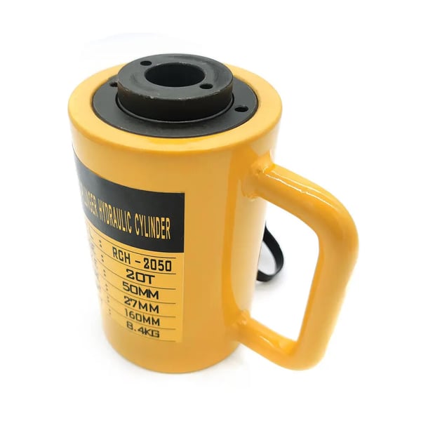 Hydraulisk hulcylinder donkraft - Håndpumpe CP-700B - 20 Ton Kapacitet - Slaglængde 5,08 cm - Manuel Oliepumpe - Gul