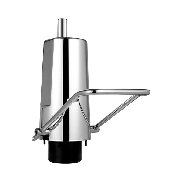 Hydraulisk pumpe til frisørstol - Reserve/løftecylinder - Løftehøjde 11 cm - Base diagonal 115 mm - Max 200 kg - Aksel Ø26 mm - Gevind M6 - Sølv