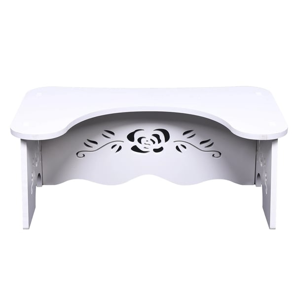 Toiletskammel - WC-skammel - MDF - 47 x 27,5 x 17,5 cm - Til standardtoilet - Nem at samle - Hvid