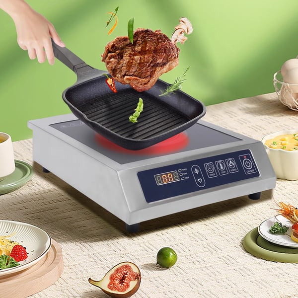 YIYIBYUS induktionskogeplade, kommerciel 3500 W bordmodel, sort