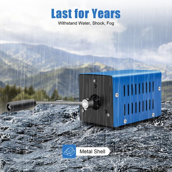 20W håndsvinggenerator, bærbar USB-nødoplader, blå, til rejse, camping og beredskab