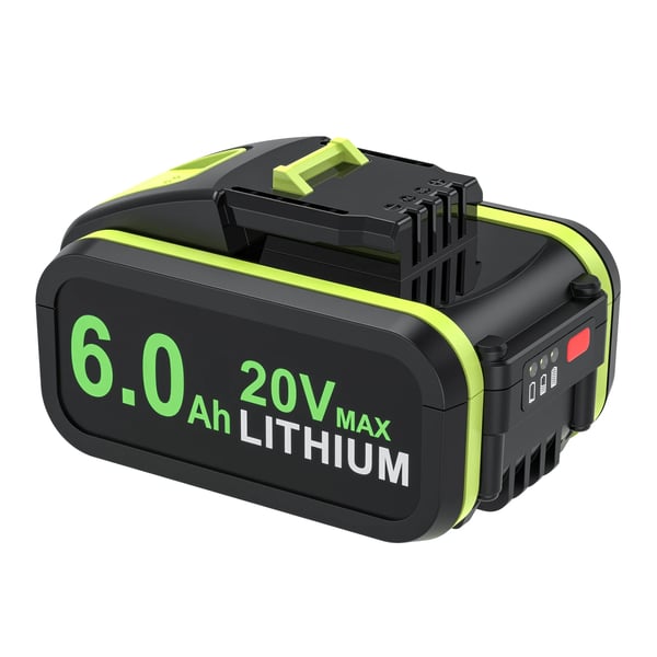 Til Worx 20V elværktøj, Li-ion erstatningsbatteri 6,0 Ah, kompatibel med WA3551/WA3551.1, WX176, WX242 – lilla