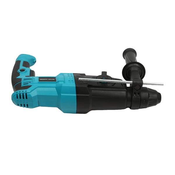 Elektrisk borehammer, 3‑i‑1‑funktion, 800 W ren kobbermotor, 0–1200 o/min, med kuffert, blå