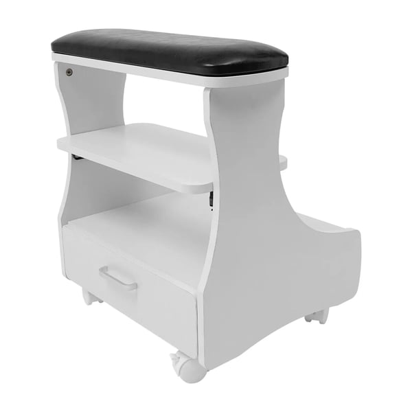 Fodstøtte til pedicure/manicure, rullende fodbadsskammel med hjul, multifarvet