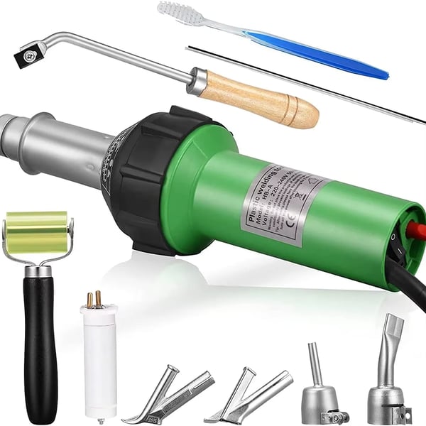 Varmluftpistol - Plastsvejsning - 220V - Under 500 W - 40–600°C justerbar - Til PP/PVC, kofangerreparation, krympefolie
