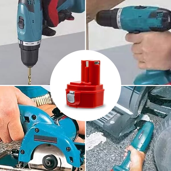Batteri til Makita, PA12 erstatningsbatteri, 12 V Ni-MH 4,0 Ah, grå, kompatibel med PA1222/1220/1200/1201/1233S
