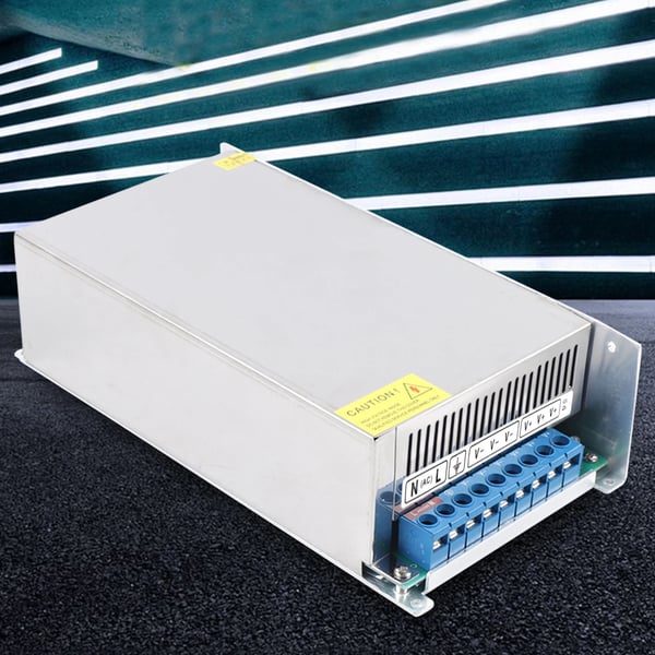 Strømforsyning - LED-driver AC-DC - 1000 W - Indgang 220 V AC - Automatisk køleblæser - Til LED-belysning - Hvid