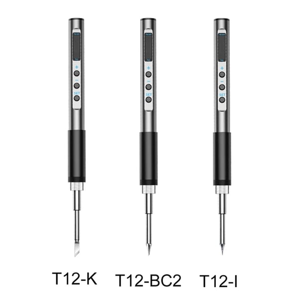 Elektrisk loddekolbe - Loddepen T12-BC2 - 65 W - USB-C - 5–20 V - 180–450 °C - Lilla