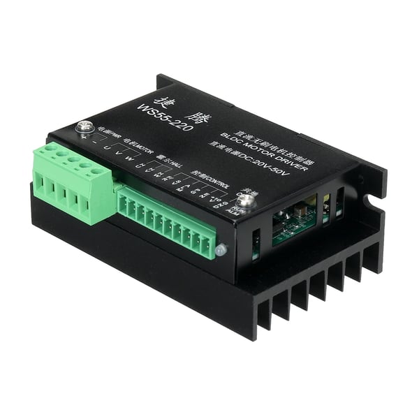 CNC Spindelmotor 500W - ER11500W - Børsteløs - Luftkølet - ER11 Spændetang - 48V Hastighedsregulator - 12000 omdr/min - 0,6 N·m - Sort