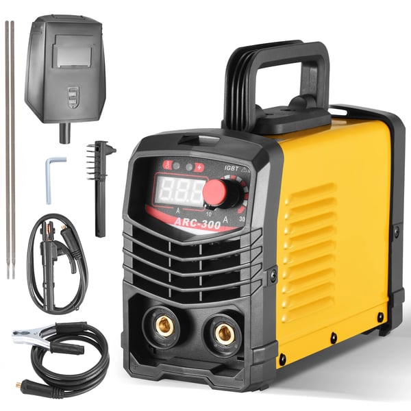 Svetsmaskin ARC/MMA - IGBT-inverter - 300A - Digital LCD-skärm - 220V EU-kontakt - Portabel - Gul