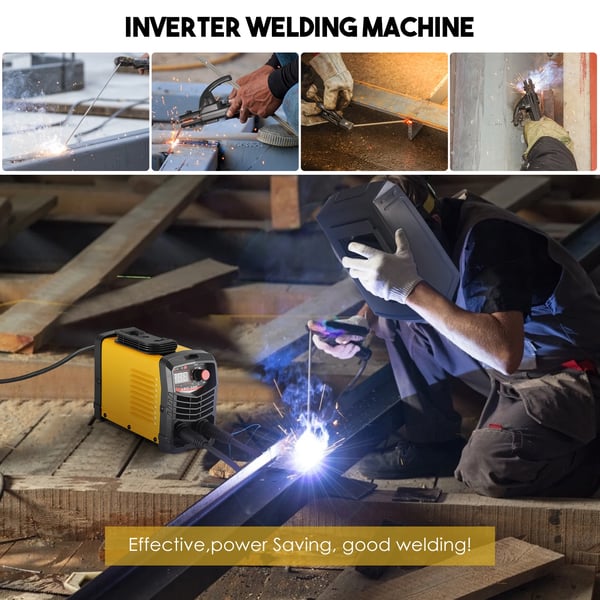 Svetsmaskin ARC/MMA - IGBT-inverter - 300A - Digital LCD-skärm - 220V EU-kontakt - Portabel - Gul