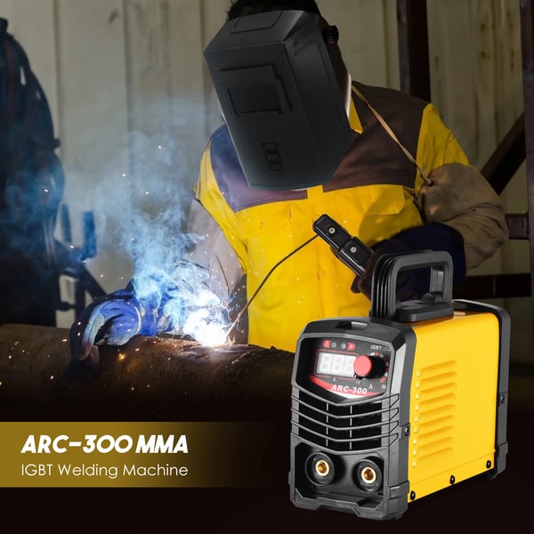 Svetsmaskin ARC/MMA - IGBT-inverter - 300A - Digital LCD-skärm - 220V EU-kontakt - Portabel - Gul