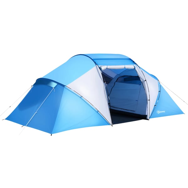 Campingtält - 2-personers - Ett sovrum - 430×240×170 cm - Polyester - Blå/vit