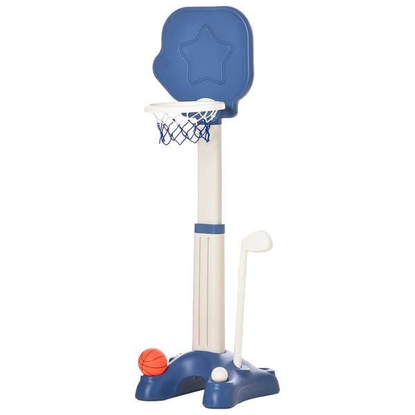 Basketkorg & golfset för barn - 2-i-1 sportset - Justerbar höjd - Från 2 år