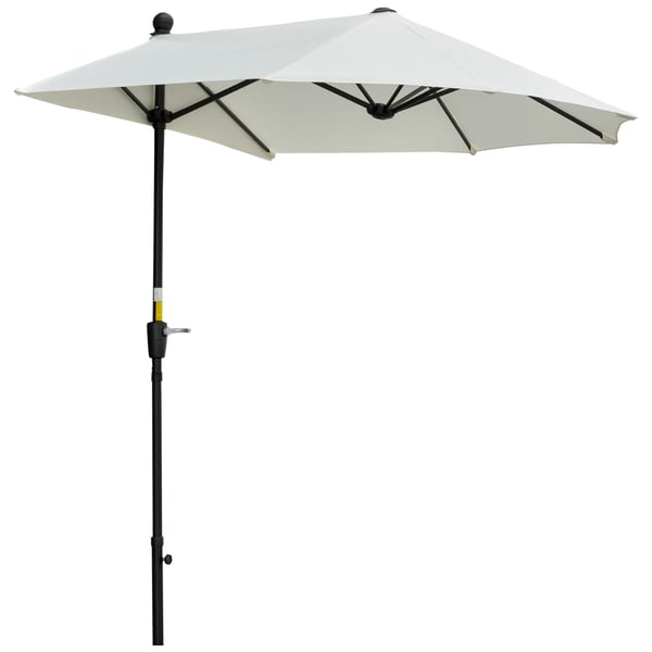 Väggparasoll - Terrassparasoll - 200x190x240 cm - Väggmonterat - Med vev - Krämvit