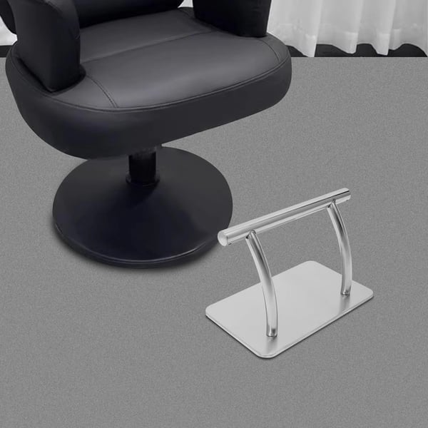 Salon fodstøtte til barberstol - Gulvstående - Rustfrit stål - Skridsikker base - Rør Ø25 mm, vægtykkelse 0,7 mm