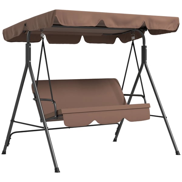 Trädgårdsgunga - 3-sits - För utomhusbruk - 172x110x153 cm - Självmontering - Khaki