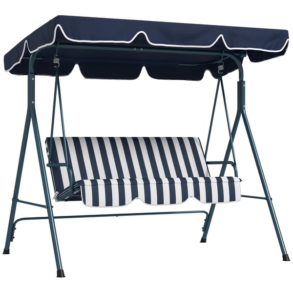Hollywoodgunga Trädgårdsgungsoffa - 3-sits - Utomhusbruk - Montering krävs - 172×110×153 cm - Blårandig