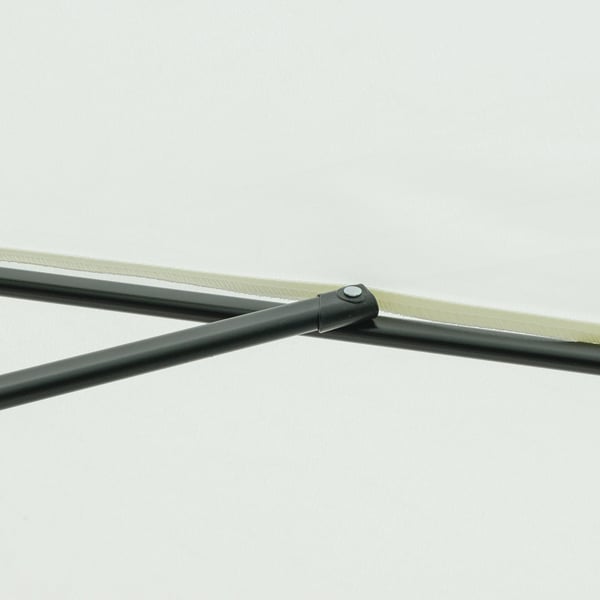 Trädgårdsparasoll - Parasol - Ø266×250 cm - UV50+ Solskydd - Aluminiumstativ - Lutningsbart - Elfenbensvit