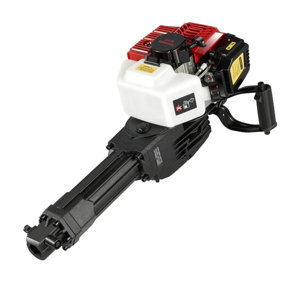 Bensiinikäyttöinen piikkauskone - 2-tahtinen purkuvasara - 52 cm³, 1900 W, 6500 r/min, 20–55 J, 1500 iskua/min - Punainen