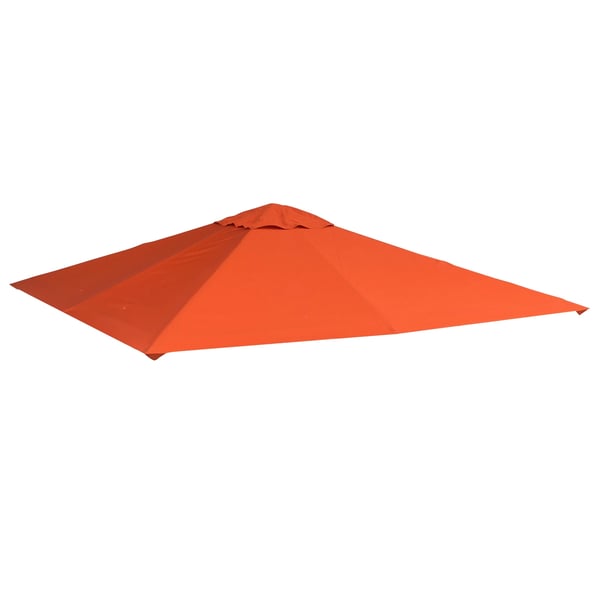 Paviljongtak - Ersättningstak 3x3 m - Polyester - För trädgårdspaviljong - Orange