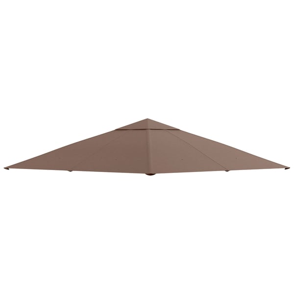 Paviljongtak - Reservetak - 300x300 cm - Polyesterduk - Chokladbrun