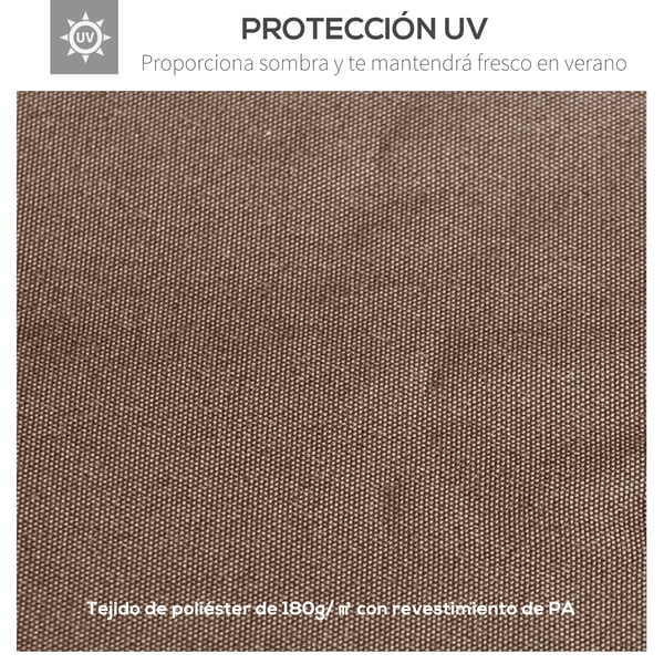 Paviljongtak - Reservetak - 300x300 cm - Polyesterduk - Chokladbrun