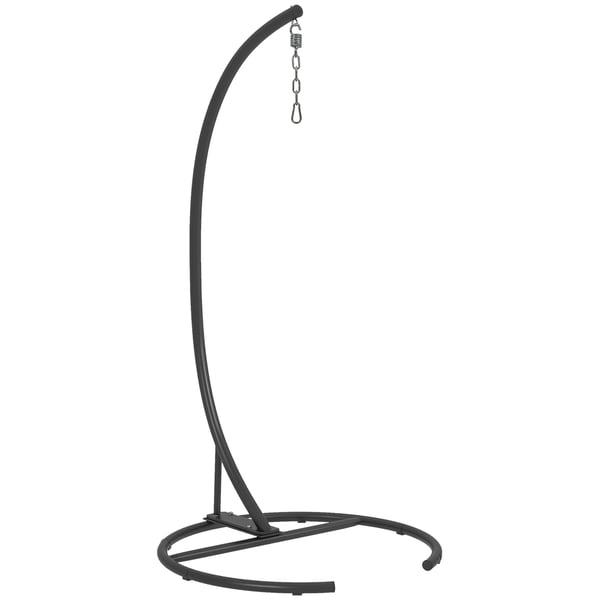 Stativ för hängstol/äggstol i stål - Fristående - Stabil bas Ø 102 cm - Höjd 195 cm - För utomhusbruk - Montering krävs - Svart