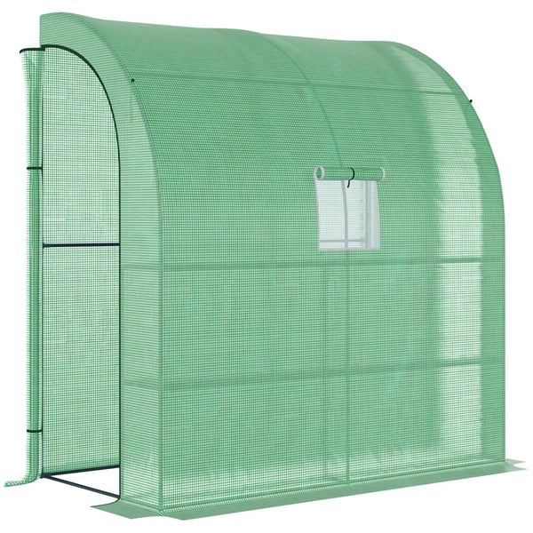 Litet växthus - Trädgårdsväxthus - 3 hyllplan - Vattentätt - 200×100×215 cm - Grön