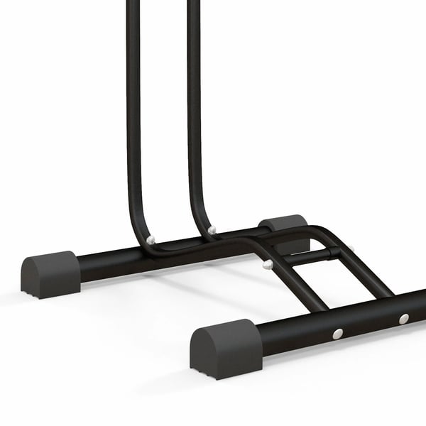 Cykelställ - Golvstativ - Vertikal & Horisontell Förvaring - Justerbara Krokar - Fristående - Utrymmesbesparande - Svart