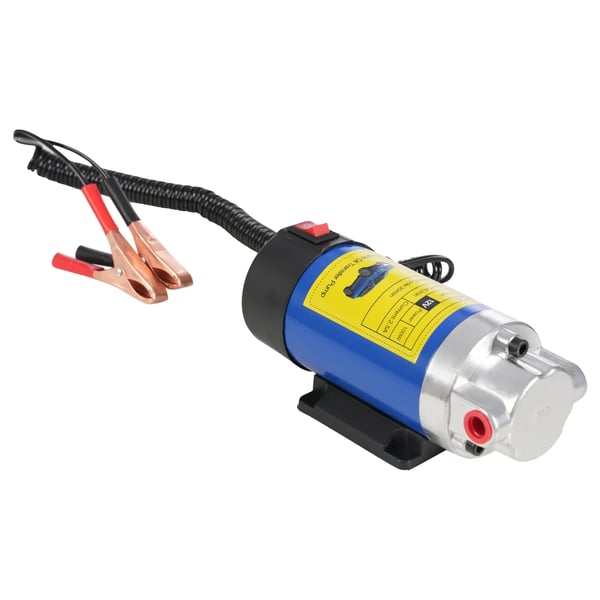 Öljynimupumppu - Öljynvaihtopumppu - 12V - 100W - Virtaus 1–4 l/min - PE/PVC-letku 1,8 m - Kompakti 16×6×7 cm - Sininen
