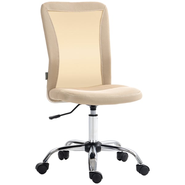 Kontorsstol - Mesh skrivbordsstol - Justerbar Höjd - Nätrygg - Mått 43×56×90–100 cm - Beige