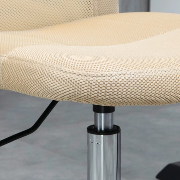Kontorsstol - Mesh skrivbordsstol - Justerbar Höjd - Nätrygg - Mått 43×56×90–100 cm - Beige
