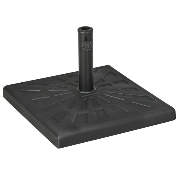 Parasollfot - Parasollbas - PVC - Vikt 19 kg - För Stång Ø32/38/48 mm - Storlek 51x51x32 cm - Svart