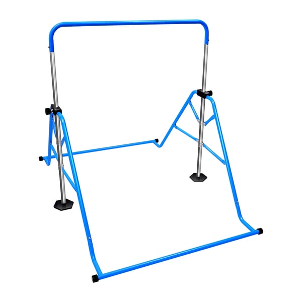 Gymnastikbarre til børn - Indendørs horisontalstang - Sammenklappelig - Højdejusterbar 115–155 cm - Stål - 107×148 cm - Blå