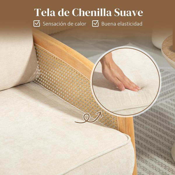 Vardagsrumssoffa - Soffa i Sammet - Modern Stil - Bredd Över 240 cm - Montering Krävs - Beige