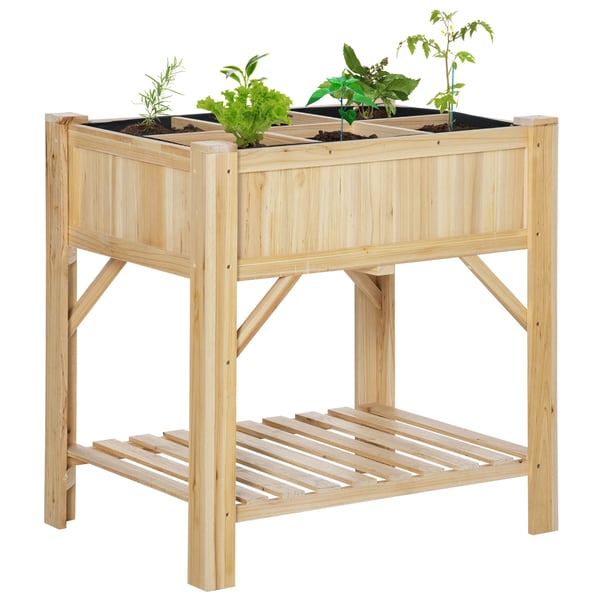 Trädgårdshylla för växter - Blomhylla - 6 Fack - Trä - Utomhus - 78,5×58×81 cm