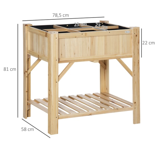Trädgårdshylla för växter - Blomhylla - 6 Fack - Trä - Utomhus - 78,5×58×81 cm